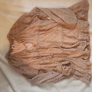 By Together dusty pink flowy boho top size S